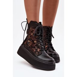 Botine din piele Maciejka pe platformă