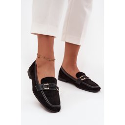 Mocasini Evelora pentru femei cu element decorativ