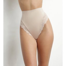 DIM DELICATE THONG - Chiloți de damă cu talie înaltă și dantelă