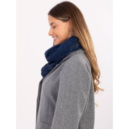 Eșarfă bleumarin cu model de coș de fum