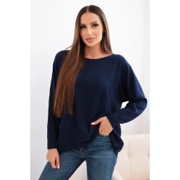 Pulover de damă cu spate alungit și stea în relief