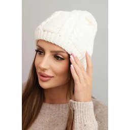 Căciulă de lână de iarnă pentru femei cu model împletit Kesi