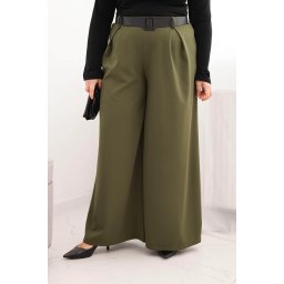 Pantaloni largi cu curea, mărime plus