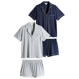 The Set Pantaloni scurți bleumarin / gri amestecat