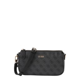 GUESS Geantă de umăr 'NOELLE II DBL POUCH CROSSBODY' gri metalic / gri închis