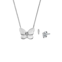 FOSSIL Set de bijuterii 'Sutton' argintiu / transparent