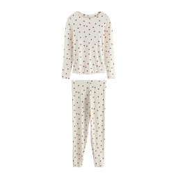 Next Pijama crem / roşu închis