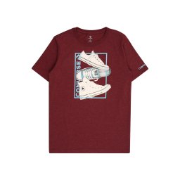CONVERSE Tricou '3 SHOE' albastru deschis / roșu bordeaux / alb