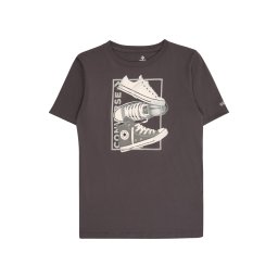 CONVERSE Tricou gri / gri metalic / negru / alb