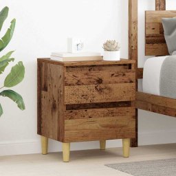 Dulap de pat cu sertar Lemn Vechi 40 x 35 x 50 cm Lemn compozit GartenMobel Dekor