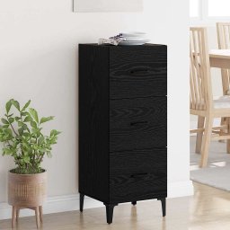 Bufet cu sertar Stejar Negru 34,5 x 34 x 90 cm Lemn compozit GartenMobel Dekor