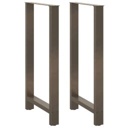 Picioare de masa de bar, otel natural, 2 buc., 60 x (110-111) cm, otel GartenMobel Dekor