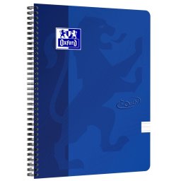Caiet cu spirala A4, OXFORD School Touch , 70 file-90g/mp, 4 perf, coperta carton albastru -dictando