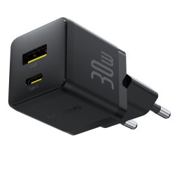 Incarcator priza Baseus Palm (P1011160A113-00) - Fast Charging, 2in1, USB, Type-C, 30W - Cluster Black