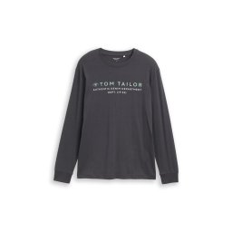 TOM TAILOR Tricou gri / verde / alb