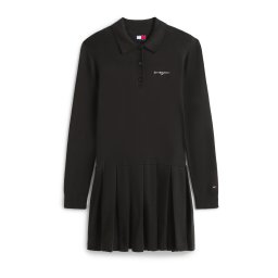 Tommy Jeans Rochie tricotat negru / alb