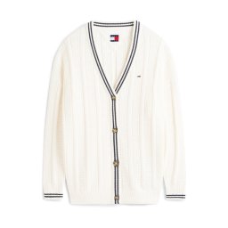 Tommy Jeans Geacă tricotată alb