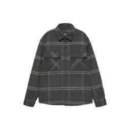 Pull&Bear Geacă de primăvară-toamnă negru / alb