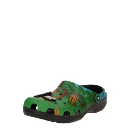Crocs Saboţi 'Minecraft' ombră / gri deschis / verde pin / negru
