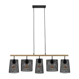 Brilo 4078-054 - Candelabru pe cablu WOOD & STYLE 5xE27/60W/230V