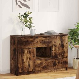 Bufet cu sertar Stejar fumuriu 100 x 30 x 65,6 Lemn compozit GartenMobel Dekor