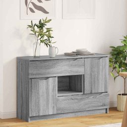 Bufet cu sertar Gri Sonoma 100 x 30 x 65,6 Lemn compozit GartenMobel Dekor