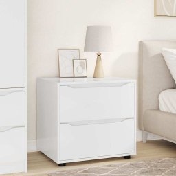 Dulap de depozitare Alb lucios 60 x 48 x 57 cm Lemn compozit GartenMobel Dekor