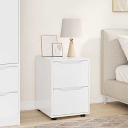 Dulap de depozitare Alb lucios 40 x 48 x 57 cm Lemn compozit GartenMobel Dekor