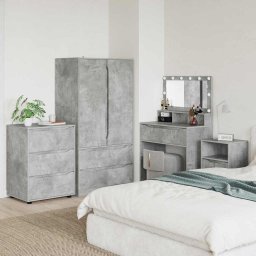 Dulap de depozitare Gri din beton 60 x 48 x 81 cm Lemn compozit GartenMobel Dekor
