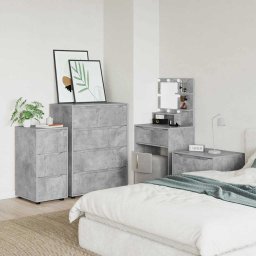 Dulap de depozitare Gri din beton 40 x 48 x 81 cm Lemn compozit GartenMobel Dekor