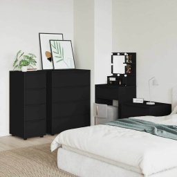 Dulap de depozitare Negru 40 x 48 x 105 cm Lemn compozit GartenMobel Dekor