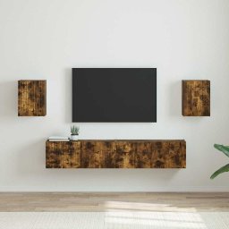 Dulap TV de perete 2 pcs Stejar fumuriu 30 x 31 x 40 cm GartenMobel Dekor