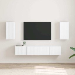 Dulap TV de perete 2 pcs Alb 30 x 31 x 60 cm Lemn compozit GartenMobel Dekor