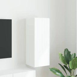 Dulap TV de perete Pe perete Alb 30 x 31 x 80 cm Lemn compozit GartenMobel Dekor