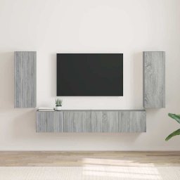 Dulap TV de perete Pe perete 2 pcs Gri Sonoma 30 x 31 x 80 cm GartenMobel Dekor