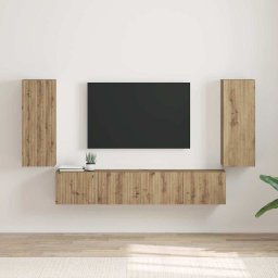 Dulap TV de perete 2 pcs Stejar artizanal 30 x 31 x 80 cm GartenMobel Dekor