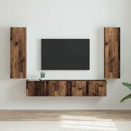 Dulap TV de perete Pe perete 2 pcs Lemn Vechi 30 x 31 x 100 cm GartenMobel Dekor