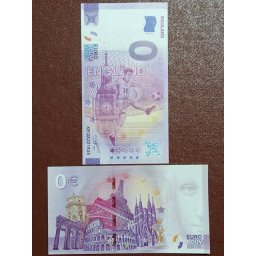 Anglia 2022 - 0 euro souvenir, necirculata
