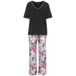 LASCANA Pijama roz / roz pitaya / negru / alb