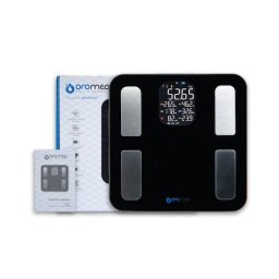 Cantar Cântar corporal smart 180 kg, Analiză corporală completă, Bluetooth + aplicație mobilă, 12 utilizatori, Încărcare USB, Display LCD, Sticlă securizată, Negru