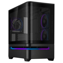 Carcasa AP202 Prime TG ARGB Fara sursa Negru