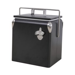Ladă frigorifică retro metalică Tourist, 13 l, neagră