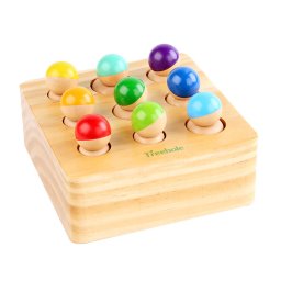 Jucărie din lemn pentru dezvoltarea abilităților Montessori, de tip „potrivire de forme”