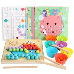 Puzzle cu bile – Jucărie Montessori din lemn