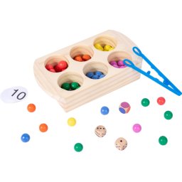 Jucărie educativă Montessori din lemn cu culori și numere