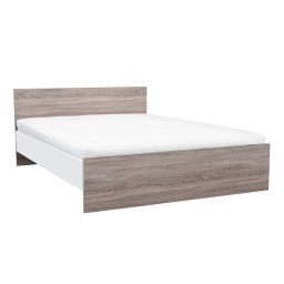 Pat dublu Miami fără cadru de pat 160x200 cm stejar York-alb