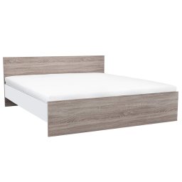 Pat dublu Miami fără cadru de pat 180x200 cm stejar York-alb