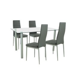 Set de masă Verna 4+1 gri-gri