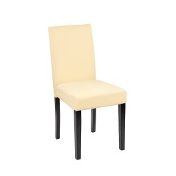 Scaun de sufragerie din piele Kelly, bej