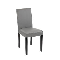 Scaun de sufragerie din piele Kelly, gri